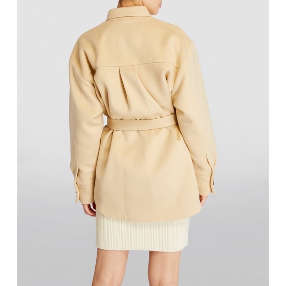 Aeron Richmond Wool Belted Shirt Jacket NWT 6 US / 38 EU Cream - Picture 8 of 11